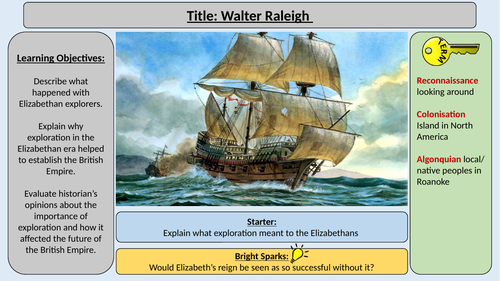 5. Walter Raliegh -OCR GCE J411 9-1 The Elizabethans 1580-1603 Section 5
