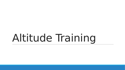 GCSE PE Altitude Training