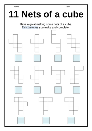 Nets That Create A Cube