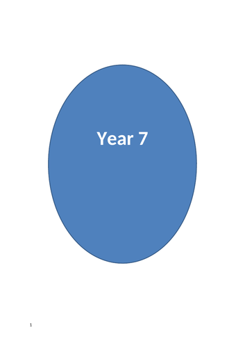 Year 7 Homework Booklet for Science with marking slides