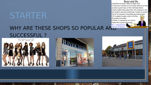 BTEC First Unit 6 Introducing Retail Business