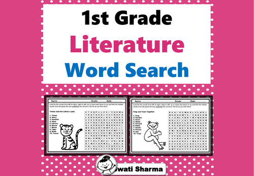 1st Grade, Literature, Word Search Worksheets