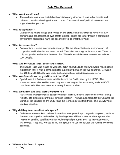 AQA GCSE History Cold War