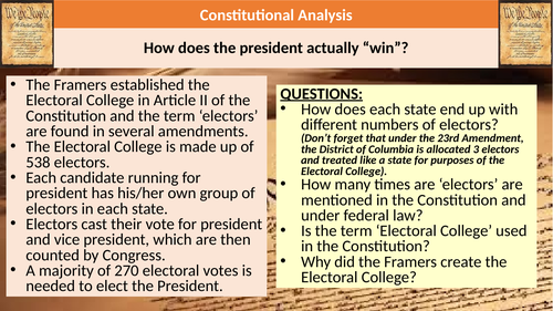 How does the Electoral College work? | Teaching Resources