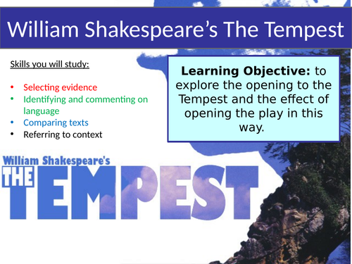 Introduction to The Tempest - Shakespeare Play - 7 Lesson Mini Scheme