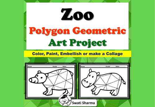 Zoo Animals, Polygon, Geometric Art Project