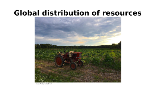 Global distribution of resource inequality