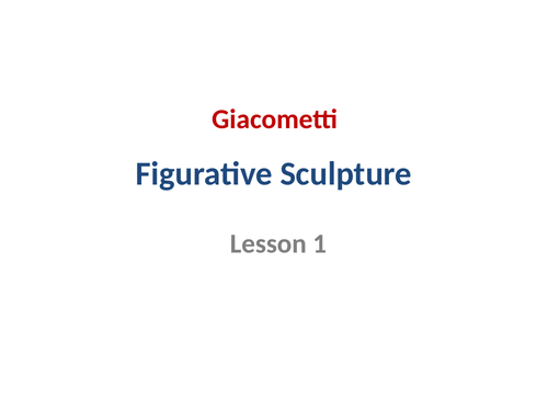 KS3 art - Figurative Sculpture Lesson 1