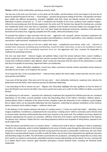 Korea by John Mcgahern analysis