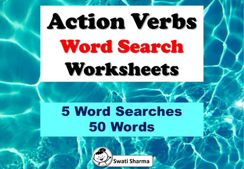 Action Verbs, Word Search Worksheets