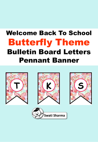 Back to School Welcome Bulletin Board Banner Letters - Print Your Own