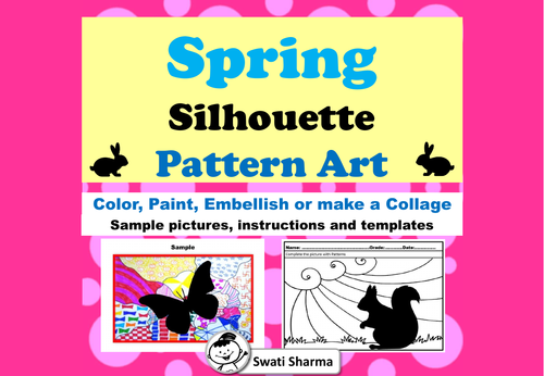 Spring Silhouette Art Project, Pattern Art, Pop Art