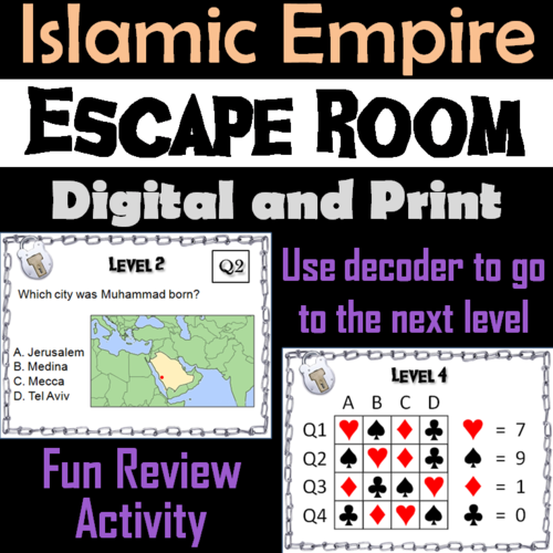 Islamic Empire Activiy: World History Escape Room Social Studies