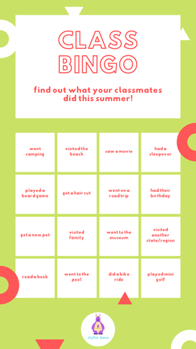 Get To Know You Bingo - Freebie, Zero Prep, Upper Primary/Lower High School