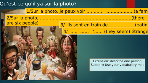 building skills on how to describe a photo in French