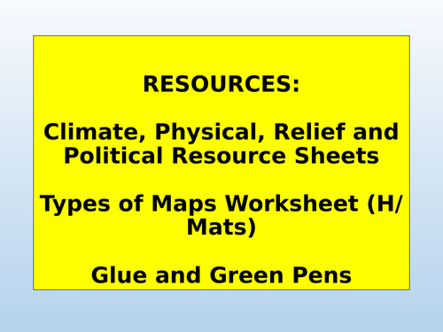 Why do we have different types of maps?