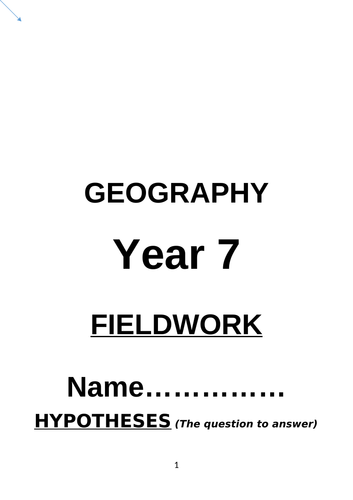 geography fieldwork project KS3 KS4 school grounds human physical data cxollection