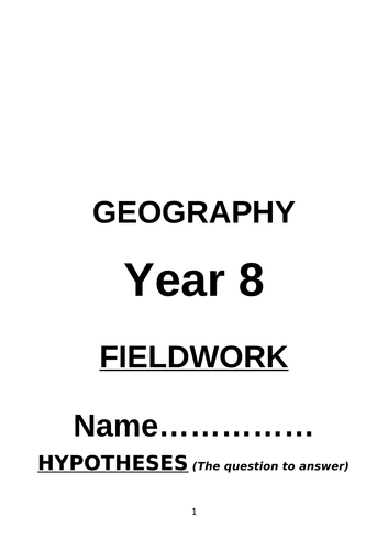 school based geography fieldwork project KS3 4 GCS human physical OCR AQA statstics skills maps