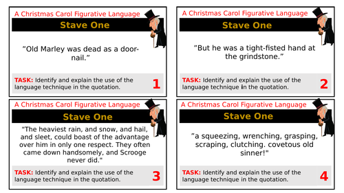 A Christmas Carol Task Cards