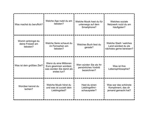 Ice breaker questions for German speaking