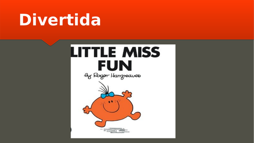 Flashcards and activities to introduce vocab on describing personality Spanish