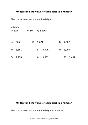 year 5 place value worksheets differentiated lesson plan and presentation teaching resources