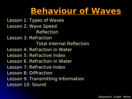 IGCSE Edexcel Physics P3 Waves Lesson and Questions + Digital Notebook (WITH ANSWERS)