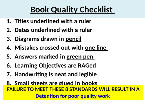 Book Quality Checklist