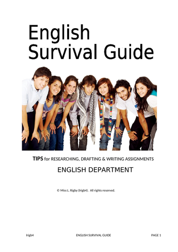 Senior English Writing / Assessment Guide