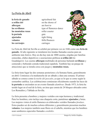 La Feria de Abril de Sevilla Lectura y Cultura: Spanish Reading on Seville Fair