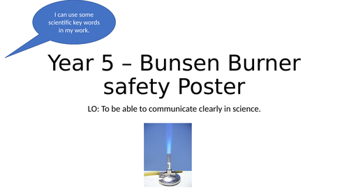 Bunsen Burner safety poster