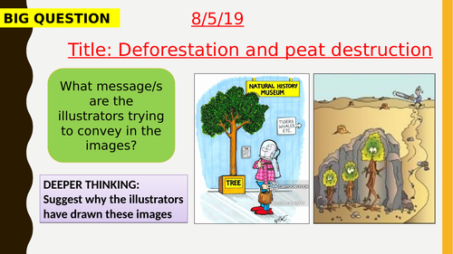 AQA new specification-Deforestation and peat destruction-B17.4