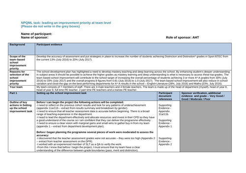 NPQML Successful Submission