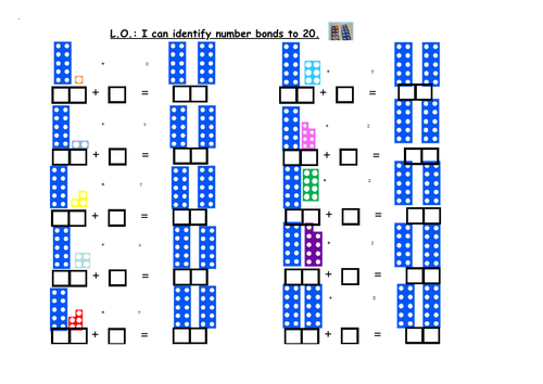 Number Bonds To 20 Teaching Resources