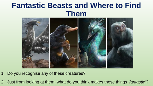 Fantastic Beasts/Mythical Creatures creative writing