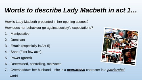 Macbeth and Lady Macbeth character revision