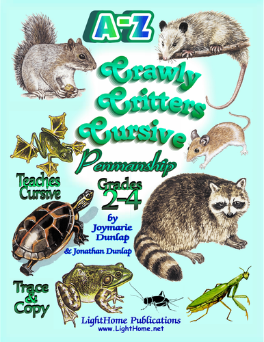 "Crawly Critters" Cursive Penmanship A-Z