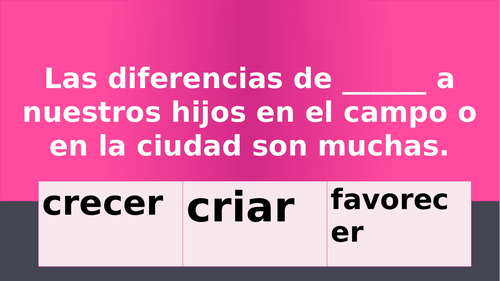 Multiple choice starter activity template