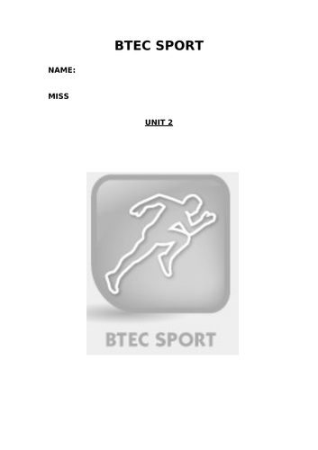 BTEC Sport Unit 2 Level 2 Workbook