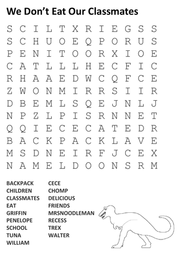 We Don’t Eat Our Classmates Word Search