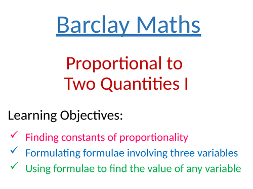 Combined Proportional Relationships | Teaching Resources