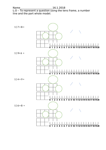 Year 1 maths addition worksheet