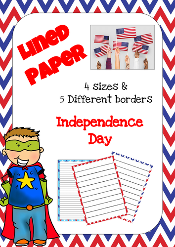 Lined Paper - Independence Day