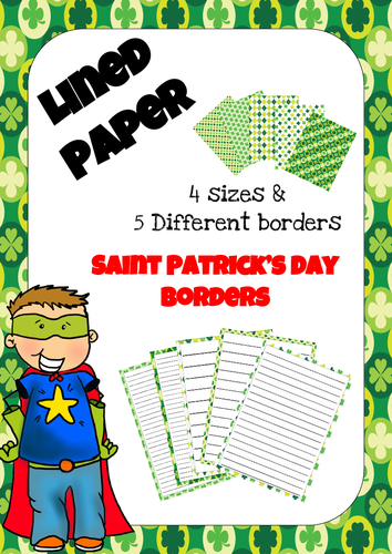Lined Paper - St Patrick's Day