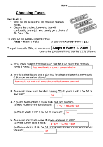 Choosing Fuses - questions