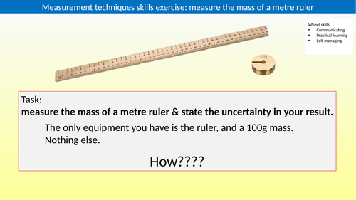 A level Skills practical - mass of a metre ruler