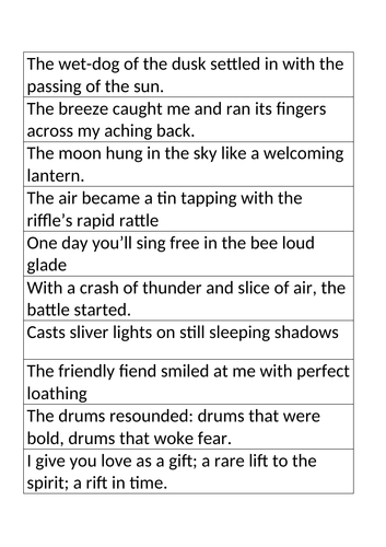 Linguistic Devices Card Sort/ Matching Activity