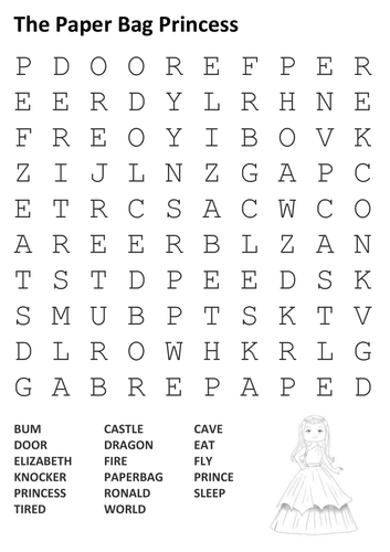 The Paper Bag Princess Word Search