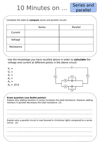 WJEC Physics Double Award Year 10 Revision - 10 mins on