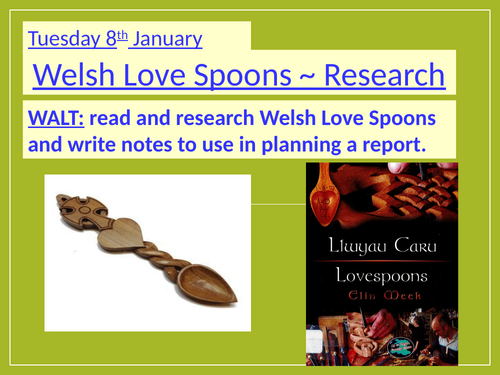 Welsh Love Spoons ~ COMPLETE SET OF 4 LESSONS ~ Non-fiction & Research Tasks